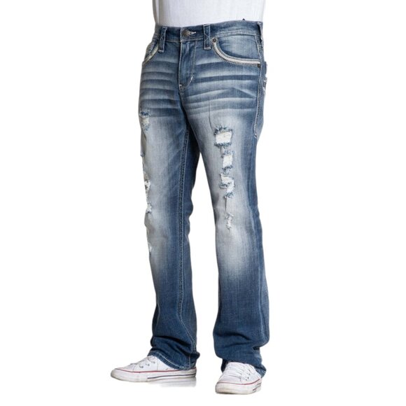 American Fighter Men's Denim jean skinny Fit Striker Volley - Picture 2 of 5